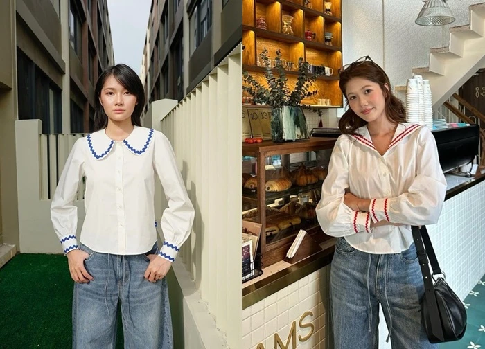 Làm mới bản phối áo sơ mi trắng, sơ mi crop trong mùa tựu trường