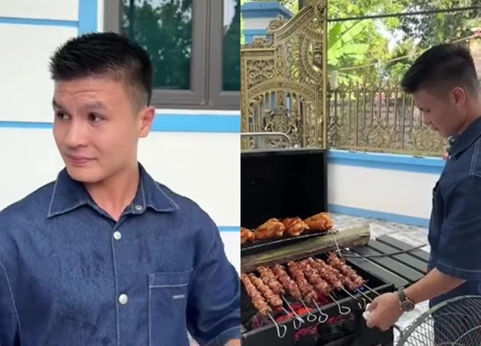 Quang Hải về nhà Chu Thanh Huyền sao khác thế này