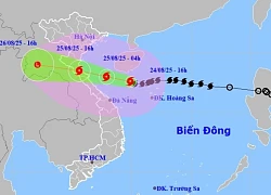 Bão số 5 mạnh đến cấp 14 quần thảo cả ngày mai, tâm điểm Nghệ An - Bắc Quảng Trị