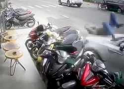 Ô tô lao lên vỉa hè tông loạt xe máy ở Đà Lạt, 1 người bị thương nặng