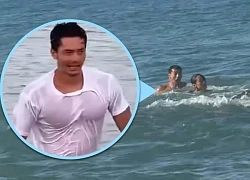 Nam cảnh sát gây sốt vì lộ cơ bắp cuồn cuộn khi cứu người đuối nước