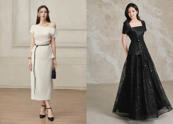 Phá vỡ giới hạn, chinh phục mọi phong cách với đầm dự tiệc trắng, đen