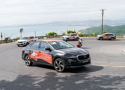 Mẫu sedan Skoda Slavia chưa ra mắt bất ngờ tham gia hành trình xuyên Việt