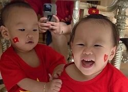 "Khối tí hon yêu nước" nhà Phương Oanh - shark Bình trong sắc đỏ sao vàng: Nghịch ngợm mà đáng yêu vô cùng