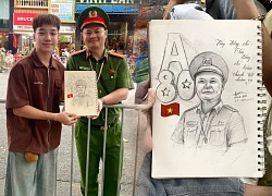 Nam sinh vẽ tranh "thần tốc" tặng chiến sĩ chờ diễu binh, thành quả bất ngờ