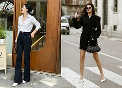 Những bộ trang phục mùa thu nên thử với giày cao gót trắng