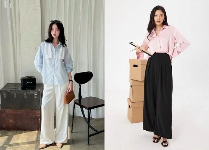 Quần ống rộng lên ngôi, 'cứu tinh' cho mọi vóc dáng