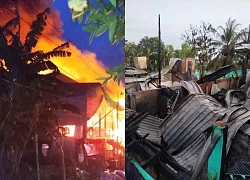 An Giang: Cháy 4 căn nhà, nghi do bất cẩn khi thắp nhang