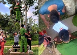 Công an leo cây "bắt sóng" điện thoại trong thôn biệt lập giữa rừng
