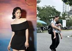 Khoảnh khắc Lan Phương ôm con đến tòa, Lê Phương nhắn đúng 11 chữ, CĐM xôn xao