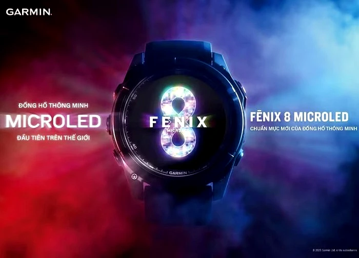 Garmin ra mắt fenix 8 MicroLED, đồng hồ thông minh chuẩn mực hiển thị mới