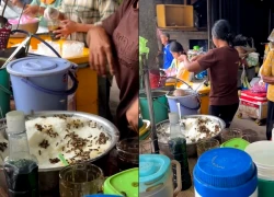 Quán nước ở An Giang bị côn trùng bu kín, khách vẫn xếp hàng chờ mua