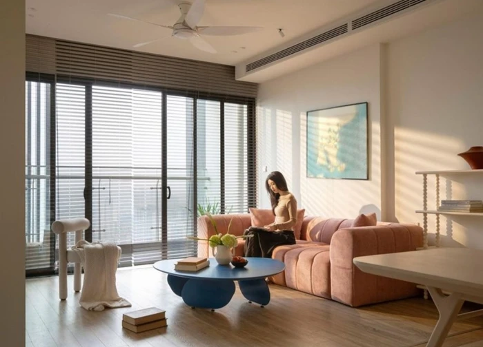 Thiết kế căn hộ 144m2 với gam màu tươi sáng khởi tạo năng lượng tích cực cho gia chủ