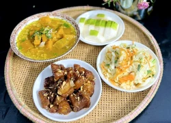 Thực đơn cơm nhà ngon lành, bổ dưỡng của bà mẹ 3 con