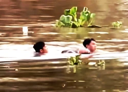 Hai thanh niên dũng cảm cứu người bị đuối dưới sông sâu