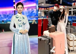 Thúy Diễm và Lương Thế Thành tình tứ ở sân bay, BTV Minh Trang VTV xinh đẹp