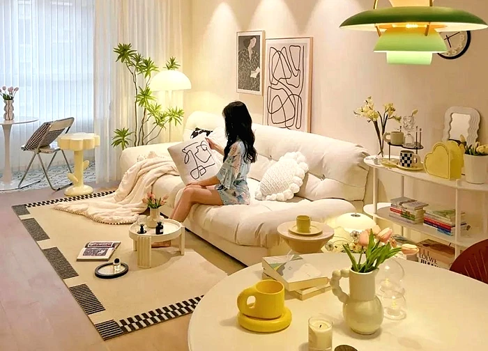 Căn hộ 76m của người phụ nữ 32 tuổi được trang trí khéo đến mức gần như không cần dọn vẫn sạch bong kin kít