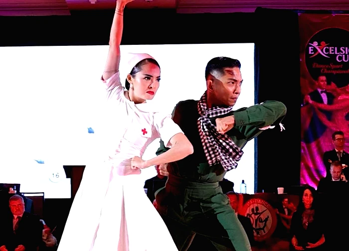 Điều khiến bạn diễn của Phan Hiển "nổi da gà" khi thể hiện màn dancesport chủ đề kháng chiến chống Mỹ trên chính đất Mỹ