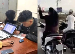 Làm rõ clip cô gái không đội mũ bảo hiểm, lái xe bằng một tay trên đường