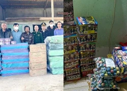 Bắt quả tang 2 đối tượng chở hơn 2 tấn pháo hoa lậu