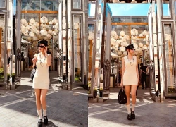 Huyền Baby diện đầm ngắn cũn khoe vóc dáng ở tuổi U40