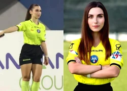 Khán giả đổ xô xem giải hạng 5 chỉ vì nữ trọng tài quá xinh, visual như búp bê, body bốc lửa