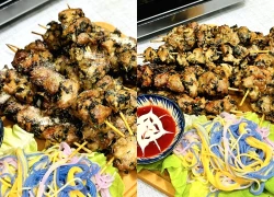 Cuối tuần đổi món với thịt xiên que rang muối lá lốt, lạ miệng mà ngon, ăn cực cuốn