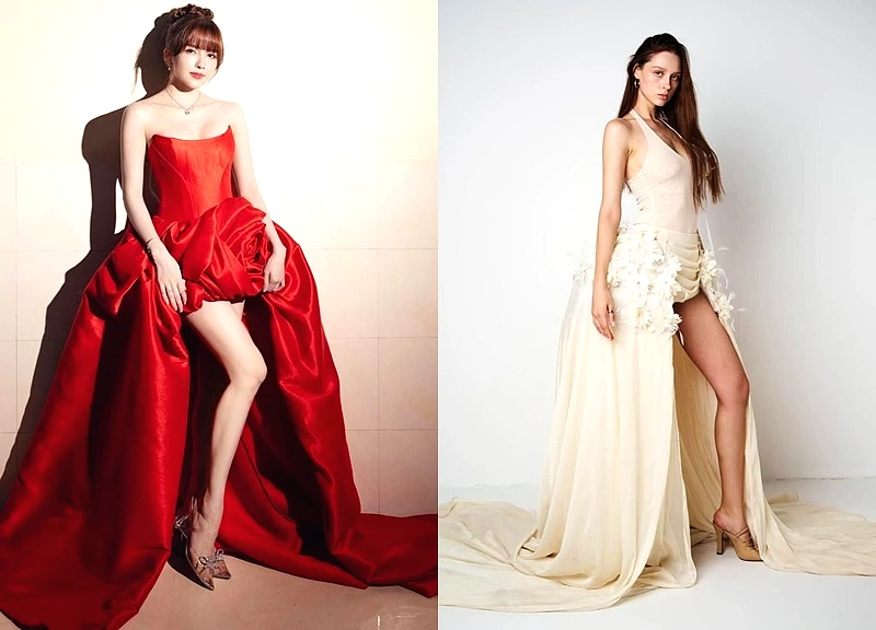 Váy đuôi tôm dáng dài khắc họa trọn vẹn khí chất kiêu sa