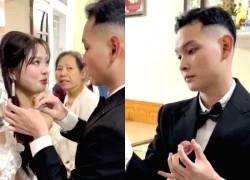 Cảnh chú rể tự tay trang điểm cho vợ trong ngày cưới khiến dân mạng 'tan chảy'