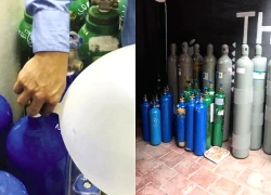 Cô gái xách theo bình "khí cười" đi... cai nghiện