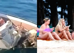 Đâm vào tàu cá, tàu cao tốc Thái Lan bị lật úp, du khách rơi xuống biển