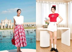 Diện sắc trắng - đỏ tôn da, tôn dáng ngày đầu xuân