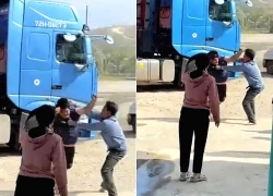 Hai tài xế xe tải náo loạn tại mỏ đá ở Lâm Đồng