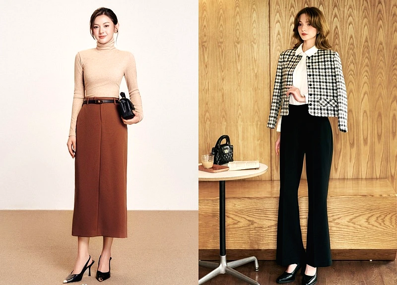 Quần ống loe, chân váy bút chì... tôn chân dài và còn dễ phối đồ