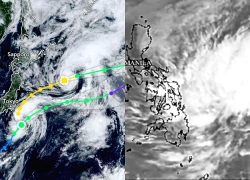 Áp thấp nhiệt đới gần Biển Đông đã mạnh lên thành bão Nokaen