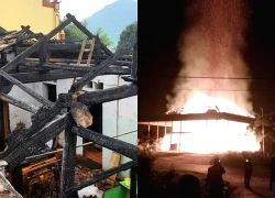 Ngôi nhà mới xây bỗng nhiên bị cháy, nghi do chủ tự đốt