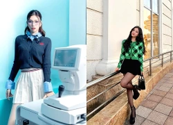 Cardigan và chân váy ngắn - bản phối ngọt ngào, đầy phóng khoáng