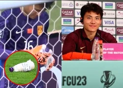 Cận cảnh chai nước giúp thủ môn Trung Quốc lập kỳ tích, U23 Việt Nam cẩn thận