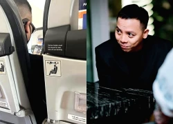 Touliver lặng lẽ xem ảnh Tóc Tiên suốt chuyến bay