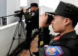 Cảnh sát bắn tỉa chốt trực trên các điểm cao bảo vệ Đại hội Đảng