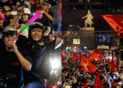 CĐV xuống đường 'đi bão', trung tâm TP.HCM rực đỏ sắc cờ