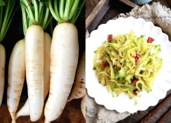 Củ cải đem thái sợi rồi xào cùng nguyên liệu này vừa ngon miệng, lại giàu canxi tốt cho xương từ già đến trẻ