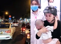 CSGT TPHCM dùng xe chuyện dụng chở bé trai hóc dị vật đến bệnh viện cấp cứu