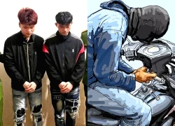 Không phá được khóa, 2 tên trộm đốt xe máy để xóa dấu vết
