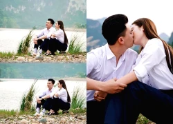 Phía sau cảnh hôn của Huyền Lizzie và Hà Việt Dũng