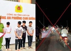 Mang hung khí rồi lái xe lạng lách trên đường, 4 đối tượng bị khởi tố