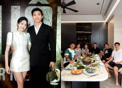 Mâm cơm nhà của Đoàn Văn Hậu và Doãn Hải My trong biệt thự chục tỷ