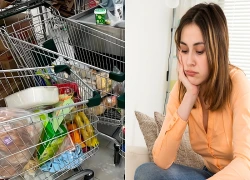 Nhìn xe đẩy đầy ắp thực phẩm chồng mua cho cả tuần, tôi vừa mừng vừa chạnh lòng khi nghĩ tới khoản viện phí 10 triệu