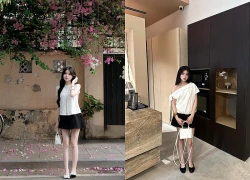 Chân váy đen đơn giản nhưng tạo nét phá cách