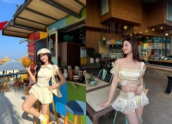 Diện nguyên trang phục màu be tối giản nhưng vẫn thu hút